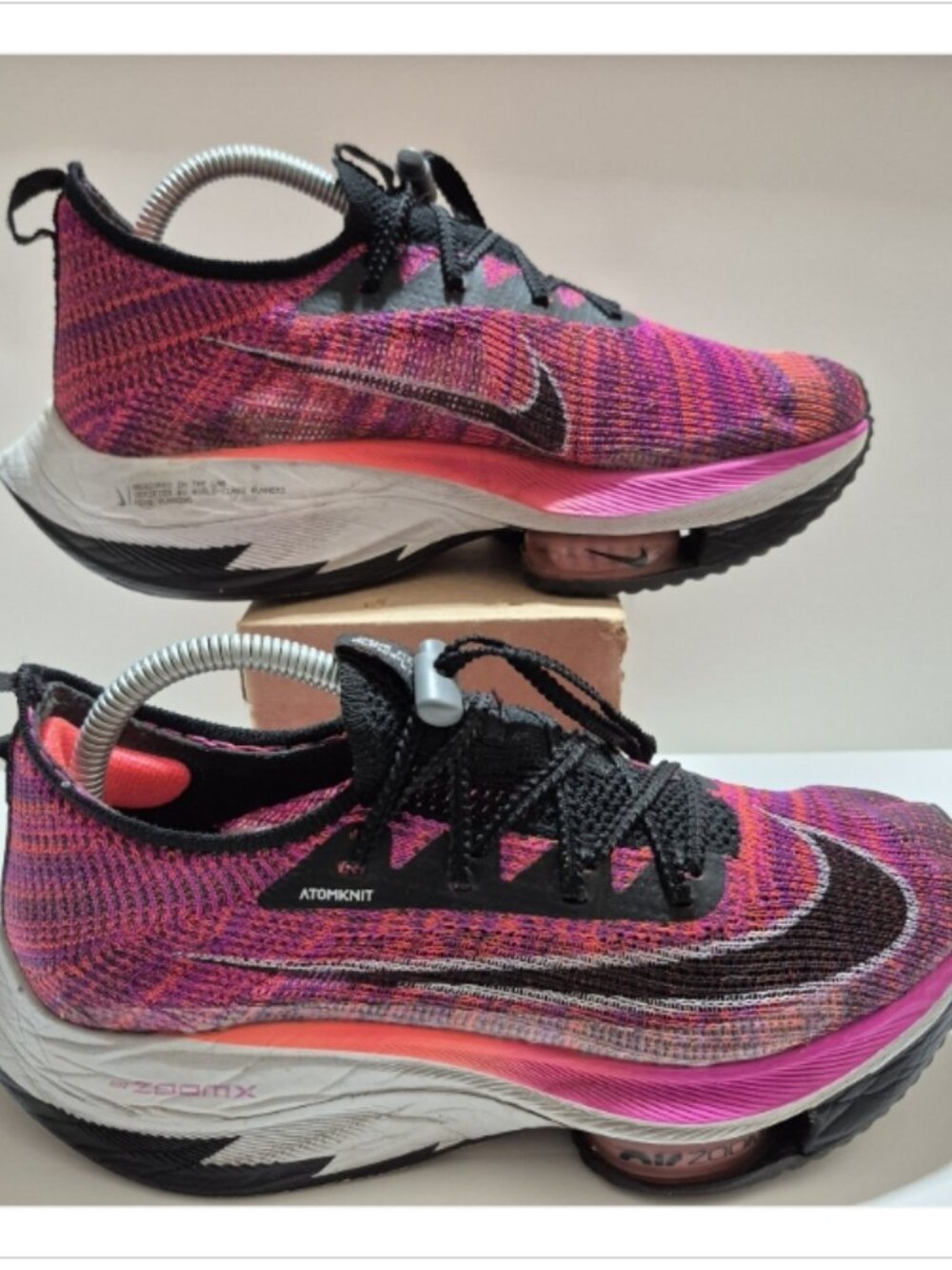 Nike Air Zoom Alphafly NEXT% Women's Size 9 Pink Black Running Shoes CZ1514-501